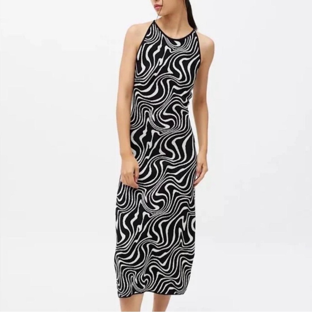 Another girl black and white swirl maxi dress